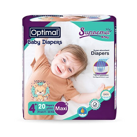 BABY DIAPER MAXI PLUS (9-20KG) 40 PCS 4+ YEARS