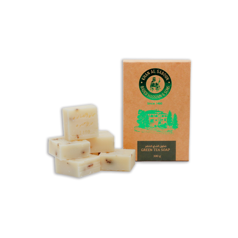BISOO-KHAN-AL-SABOUN-GREEN TEA SOAP PACKET 300G