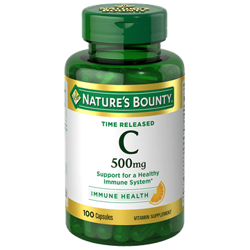 BISOO - NATURES BOUNTY - TIME RELEASED VITAMIN C 500 MG, 100 CAPSULES