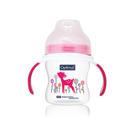 BISOO - OPTIMAL - P.P. EXTRA WIDE NECK FEEDING BOTTLE WITH HANDLE 150ML