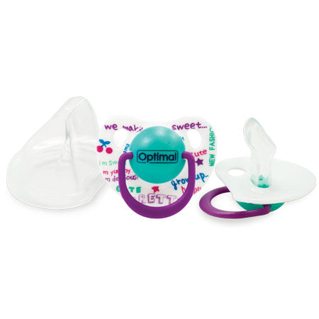 BISOO - OPTIMAL - ORTHODONTIC NIPPLE SILICONE PACIFIER WITH COVER 0+