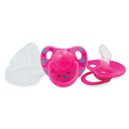 BISOO - OPTIMAL - ORTHODONTIC NIPPLE SILICONE PACIFIER WITH COVER 6+