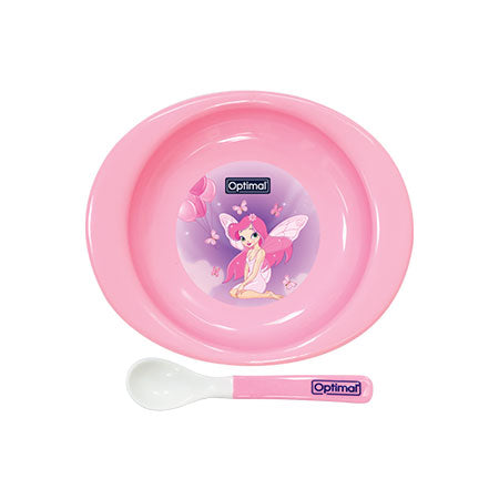 BISOO - OPTIMAL - SOLID BODY FEEDING PLATE WITH SOFT TIP SPOON