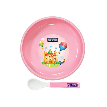 BISOO - OPTIMAL - NON-SLIP FEEDING DISH WITH SOFT TIPS SPOON