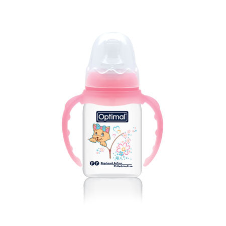 BISOO - OPTIMAL - P.P. ORTHODONTIC FEEDING BOTTLE WITH HANDLE 140ML