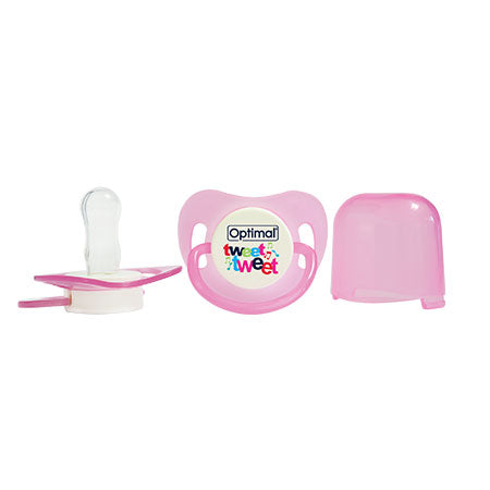 ROUND NIPPLE SILICONE PACIFIER WITH COVER