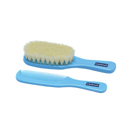 BISOO - OPTIMAL - EXTRA SOFT NATURAL BRISTLES BRUSH AND COMB SET