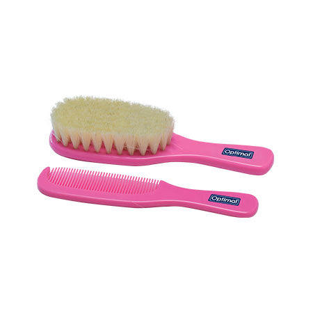 BISOO - OPTIMAL - EXTRA SOFT NATURAL BRISTLES BRUSH AND COMB SET