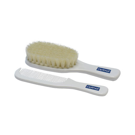 BISOO - OPTIMAL - EXTRA SOFT NATURAL BRISTLES BRUSH AND COMB SET