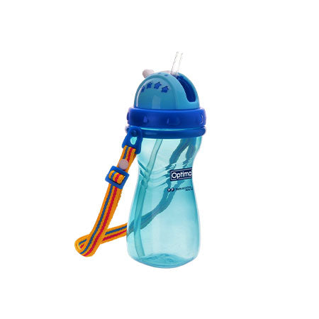 BISOO - OPTIMAL - P.P. WIDE NECK SILICONE STRAW BOTTLE 400ML
