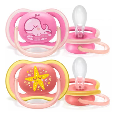 BISOO - AVENT - 2 ULTRA AIR SOOTHERS 6 18M WHALE + STAR