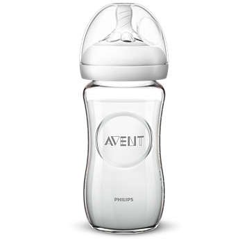 BISOO - AVENT - NATURAL GLASS FEEDING BOTTLE SINGLE PACK 240 ML