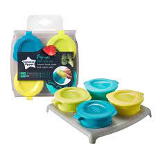 BISOO - TOMMEE TIPPEE - EXPLORA POP UP FREEZER POTS AND TRAY BLUE AND YELLOW