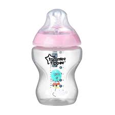 BISOO - TOMMEE TIPPEE - CLOSER TO NATURE DECORATIVE FEEDING BOTTLE BPA FREE 260ML PINK