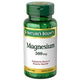 BISOO - NATURES BOUNTY - MAGNESIUM, 500 MG, 100 COATED TABLETS