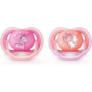 BISOO - AVENT - 2 ULTRA AIR SOOTHERS 6 18M UNICORN + ANGEL