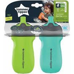 BISOO - TOMMEE TIPPEE - INSULATED SIPPEE WATER BOTTLE GREEN TEAL 2X 260 ML