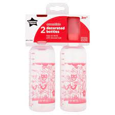 BISOO - TOMMEE TIPPEE - ESSENTIALS DECORATED BOTTLE 2X 250ML PINK