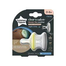 BISOO - TOMMEE TIPPEE - CLOSER TO NATURE BREAST LIKE NIGHT SOOTHER 2X 0-6M