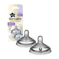 BISOO - TOMMEE TIPPEE - CLOSER TO NATURE SLOW FLOW TEAT 2X 0M+