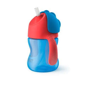 BISOO - AVENT - BENDY STRAW CUP 9M+ 200 ML BLUE RED