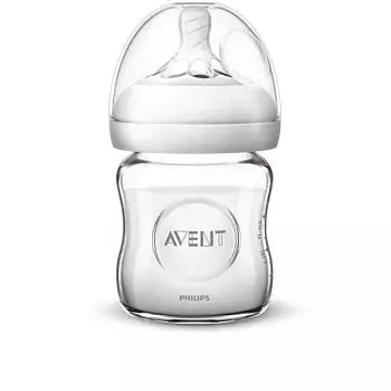 BISOO - AVENT - NATURAL GLASS FEEDING BOTTLE SINGLE PACK 120 ML