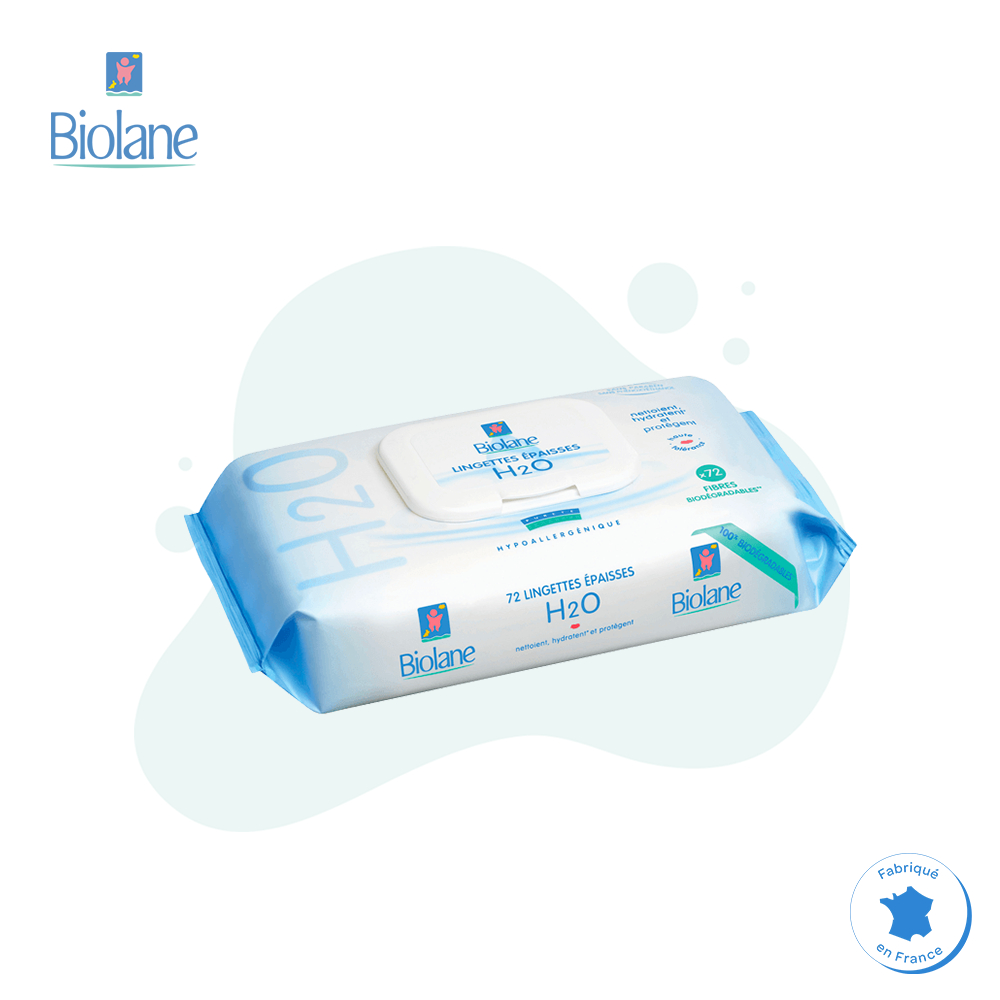 BISOO - BIOLANE - CLEANSING WIPES H2O 72 PIECES